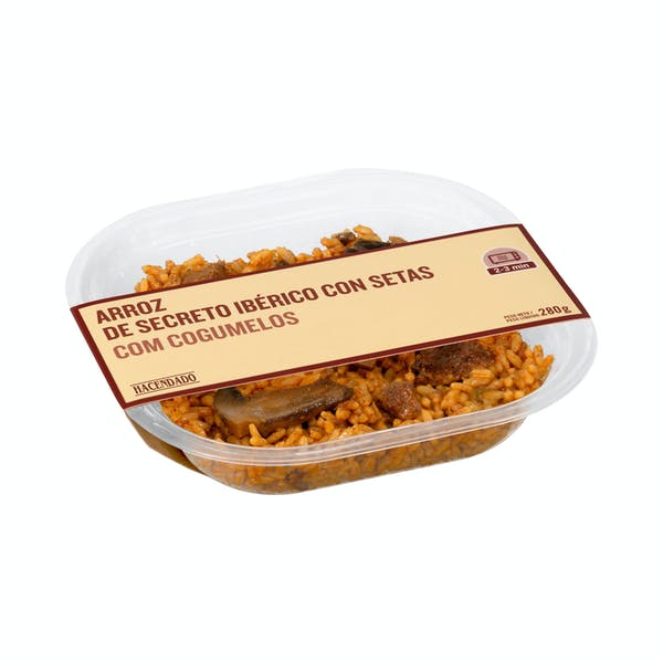 Arroz de secreto ibérico con setas