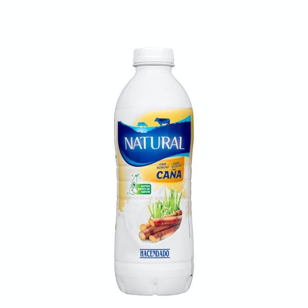 Bebida láctea natural con azúcar de caña