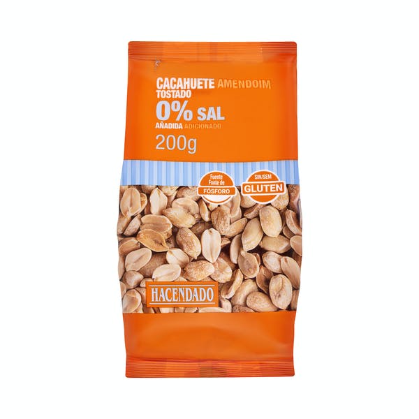 Cacahuete tostado 0% sal añadida pelada