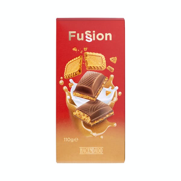 Chocolate con leche Fussion relleno de galleta Belga