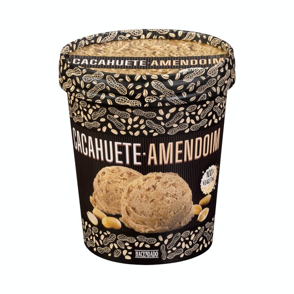 Helado vegetal sabor cacahuete