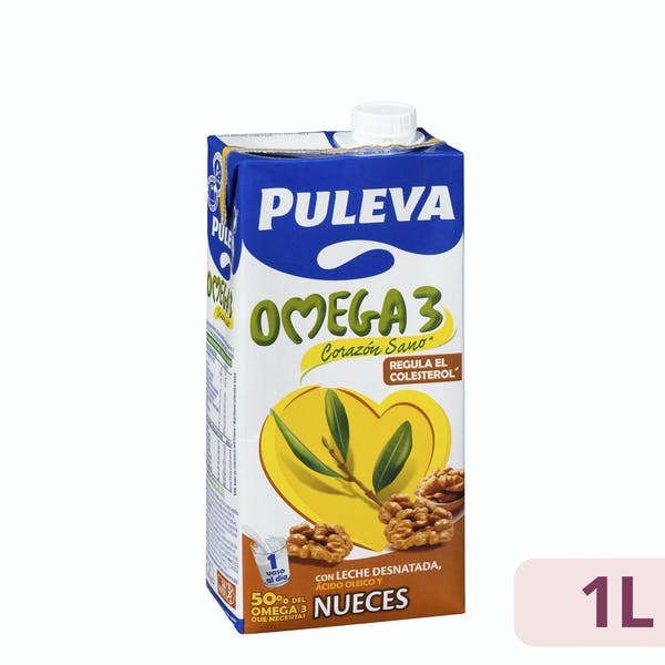 Bebida láctea desnatada omega 3 nueces
