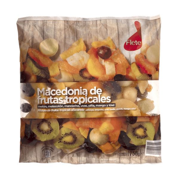 Macedonia de frutas tropicales endulzadas