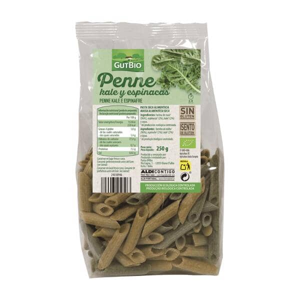 Pasta de Kale y espinacas