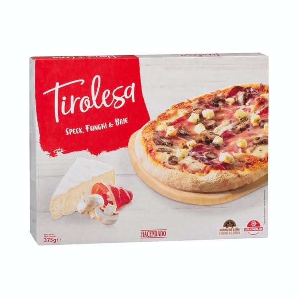 Pizza Tirolesa con speck, champiñones y brie ultracongelada