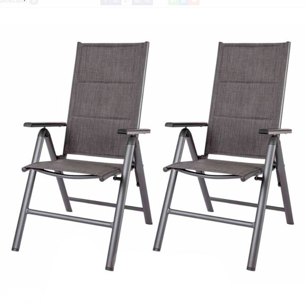 Sillón acolchado plegable de aluminio pack 2