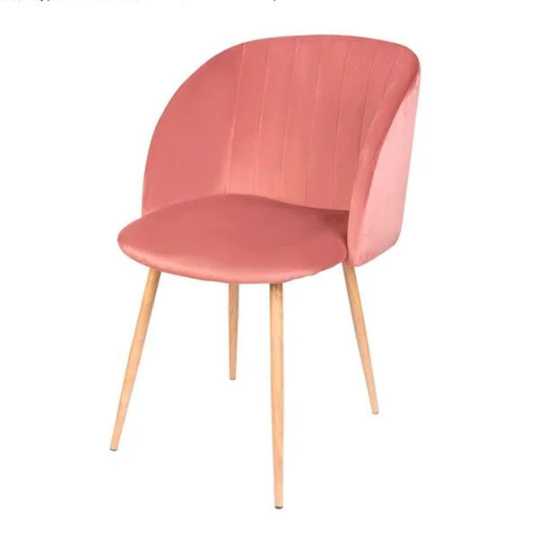 Silla acolchada de terciopelo
