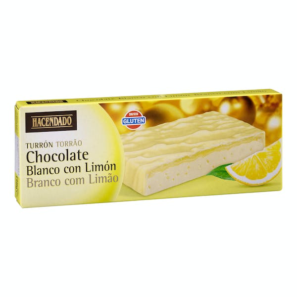 Turrón de chocolate blanco con limón