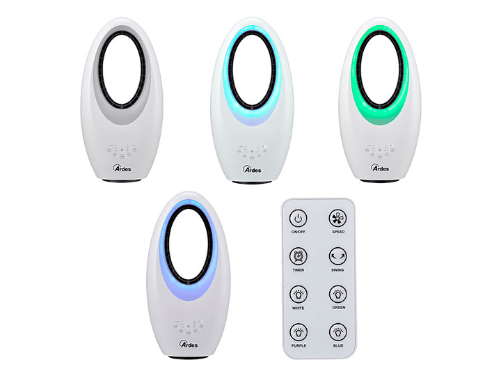 Ventilador de diseño con luz RGB